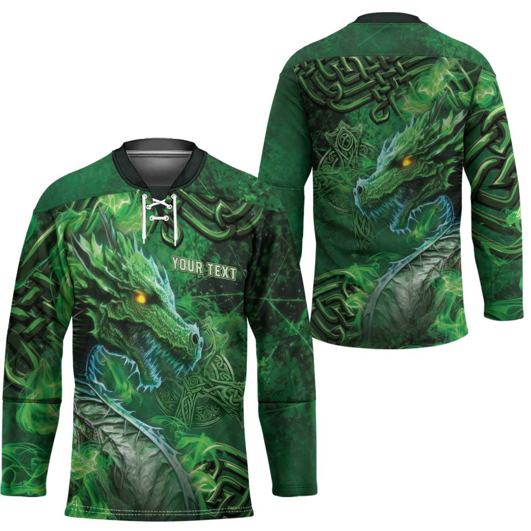 Personalized Ireland Celtic Hockey Jersey Irish Roots Dragon Soul - Wonder Print Shop