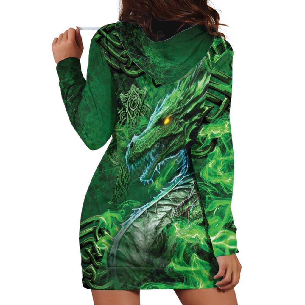 Personalized Ireland Celtic Hoodie Dress Irish Roots Dragon Soul - Wonder Print Shop