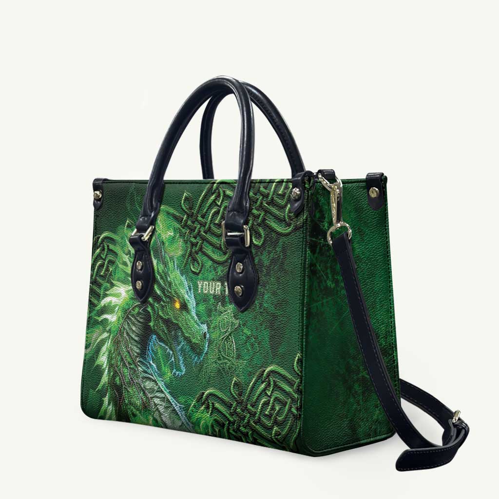 Personalized Ireland Celtic Leather Bag Irish Roots Dragon Soul - Wonder Print Shop