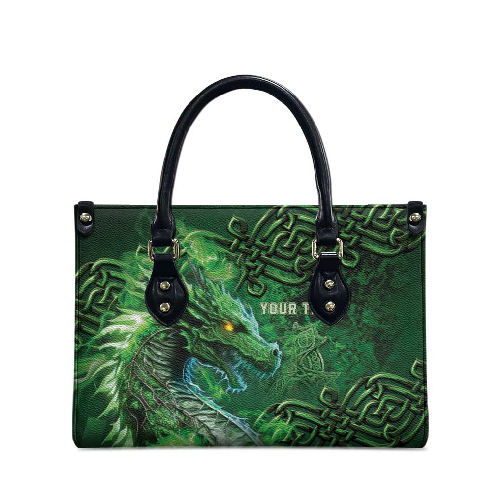 Personalized Ireland Celtic Leather Bag Irish Roots Dragon Soul - Wonder Print Shop