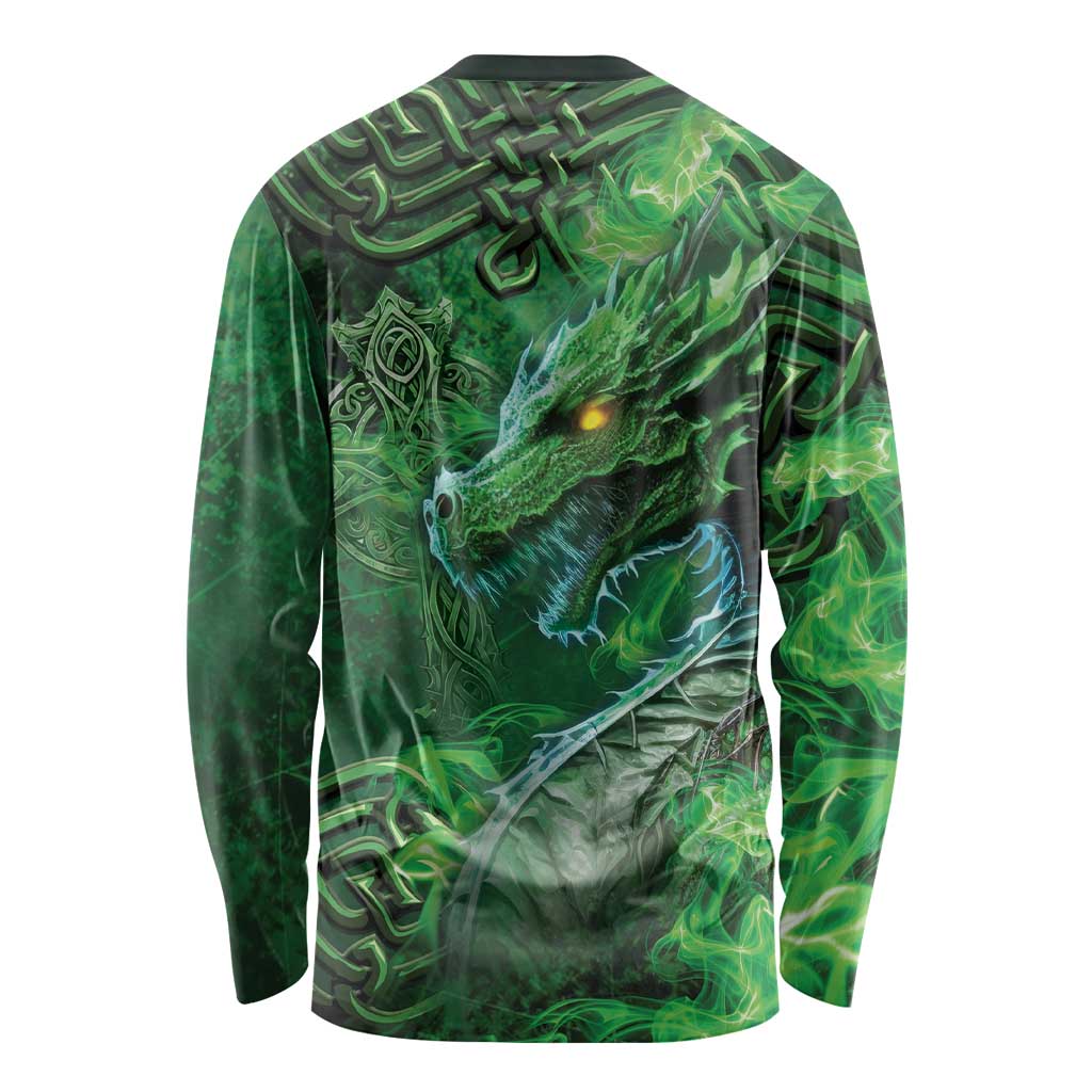 Personalized Ireland Celtic Long Sleeve Shirt Irish Roots Dragon Soul - Wonder Print Shop