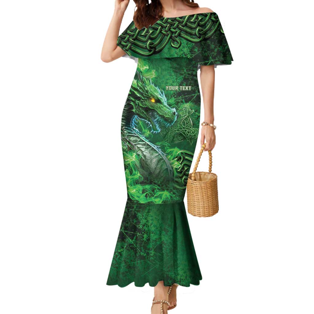 Personalized Ireland Celtic Mermaid Dress Irish Roots Dragon Soul - Wonder Print Shop