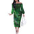 Personalized Ireland Celtic Off The Shoulder Long Sleeve Dress Irish Roots Dragon Soul - Wonder Print Shop