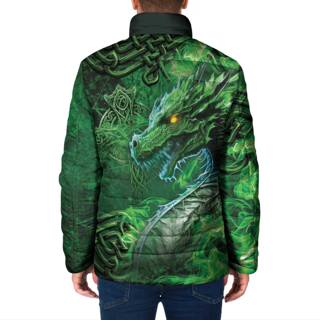 Personalized Ireland Celtic Padded Jacket Irish Roots Dragon Soul - Wonder Print Shop