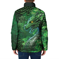 Personalized Ireland Celtic Padded Jacket Irish Roots Dragon Soul - Wonder Print Shop