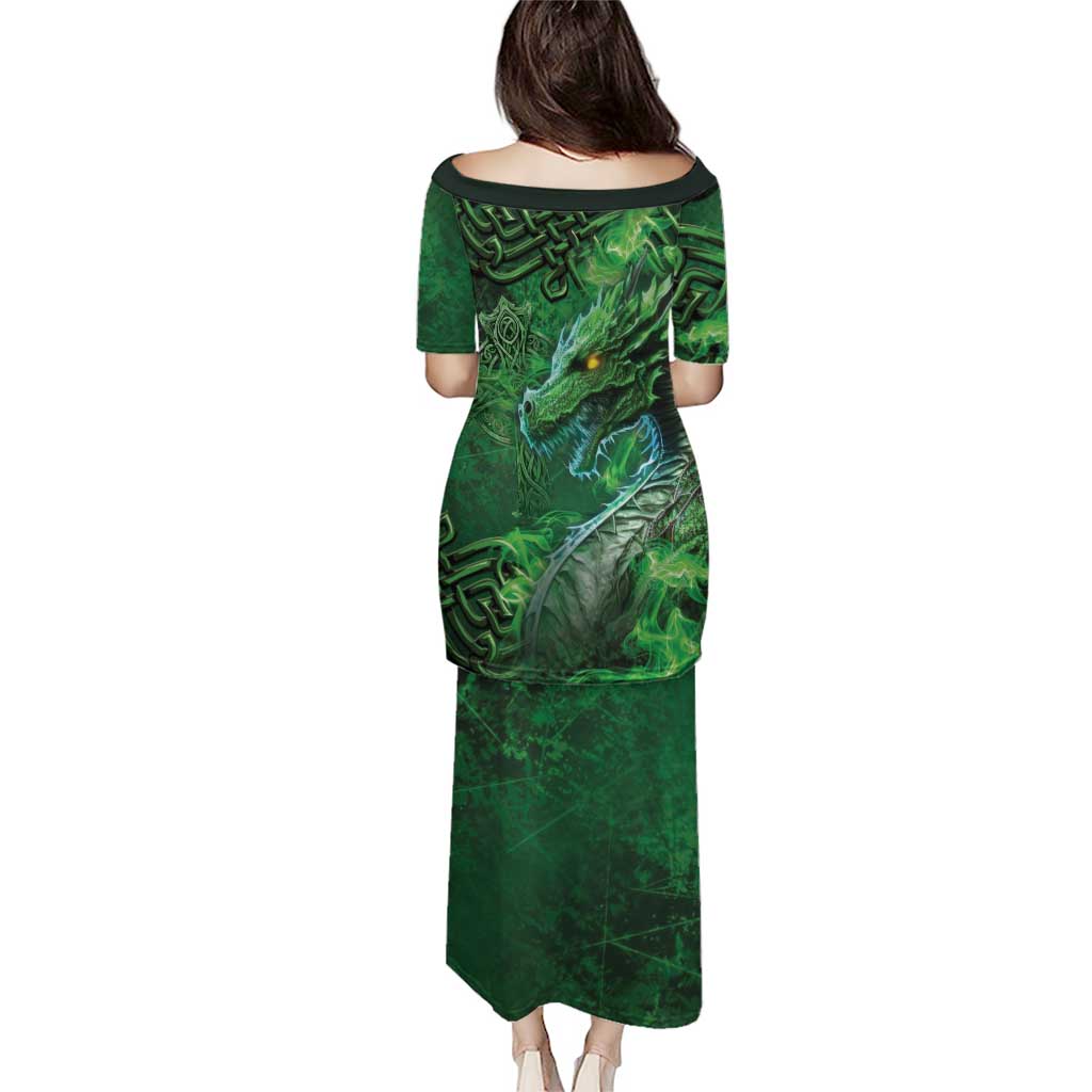 Personalized Ireland Celtic Puletasi Irish Roots Dragon Soul - Wonder Print Shop