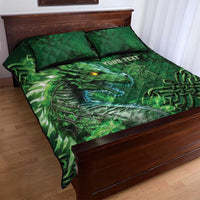 Personalized Ireland Celtic Quilt Bed Set Irish Roots Dragon Soul - Wonder Print Shop