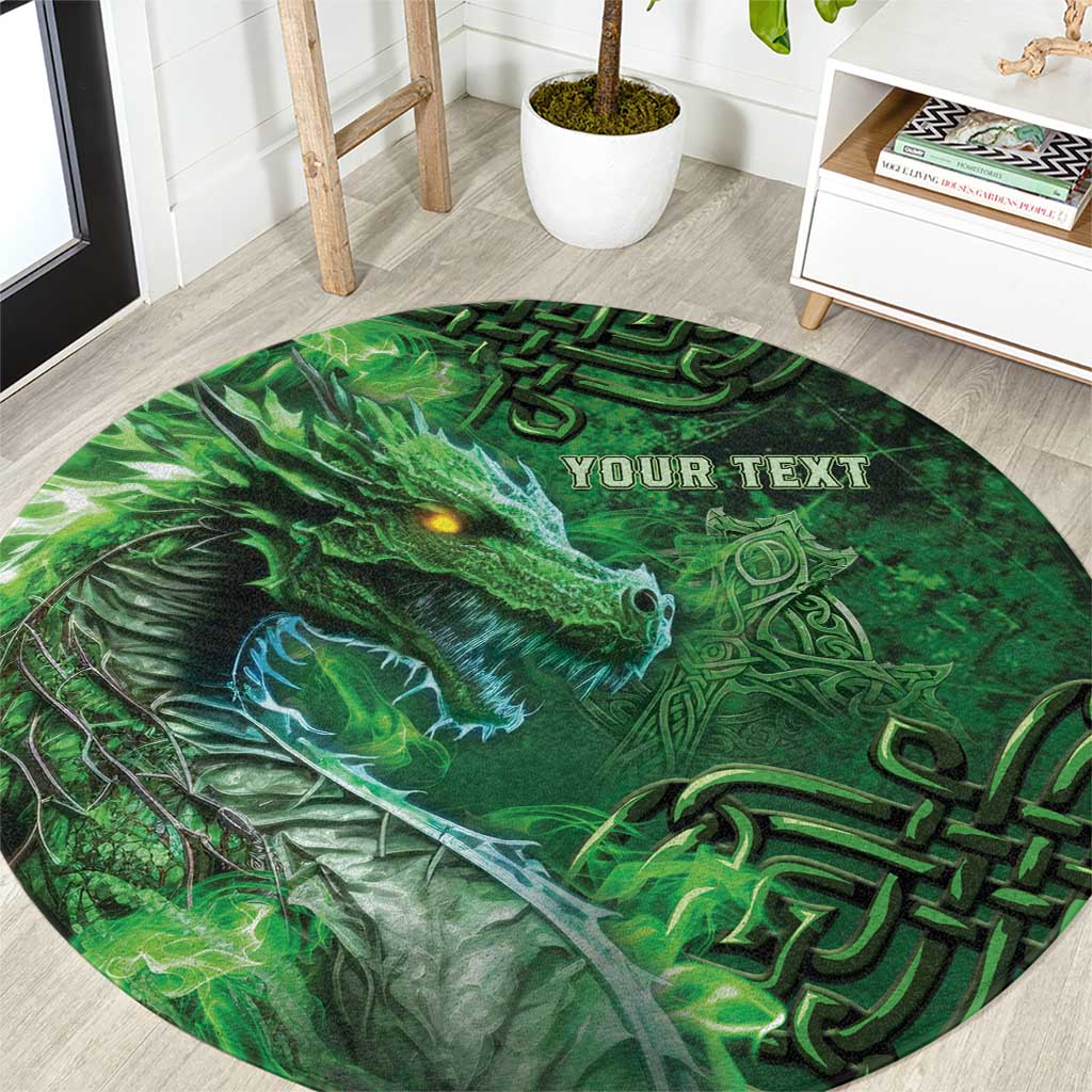 Personalized Ireland Celtic Round Carpet Irish Roots Dragon Soul - Wonder Print Shop