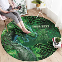 Personalized Ireland Celtic Round Carpet Irish Roots Dragon Soul - Wonder Print Shop