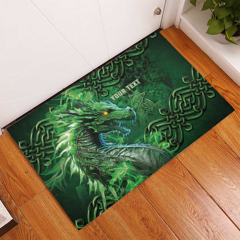 Personalized Ireland Celtic Rubber Doormat Irish Roots Dragon Soul - Wonder Print Shop