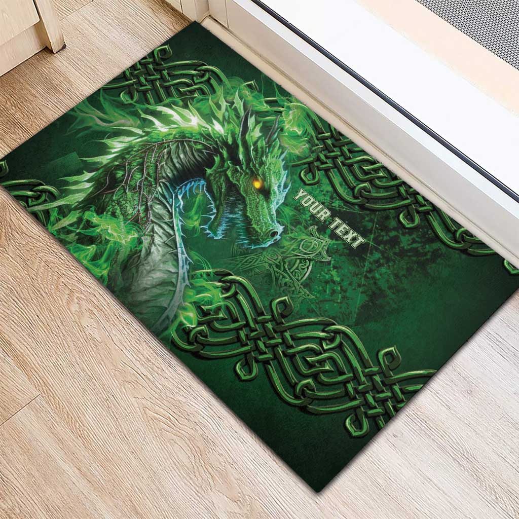 Personalized Ireland Celtic Rubber Doormat Irish Roots Dragon Soul - Wonder Print Shop