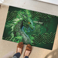 Personalized Ireland Celtic Rubber Doormat Irish Roots Dragon Soul - Wonder Print Shop