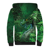 Personalized Ireland Celtic Sherpa Hoodie Irish Roots Dragon Soul - Wonder Print Shop