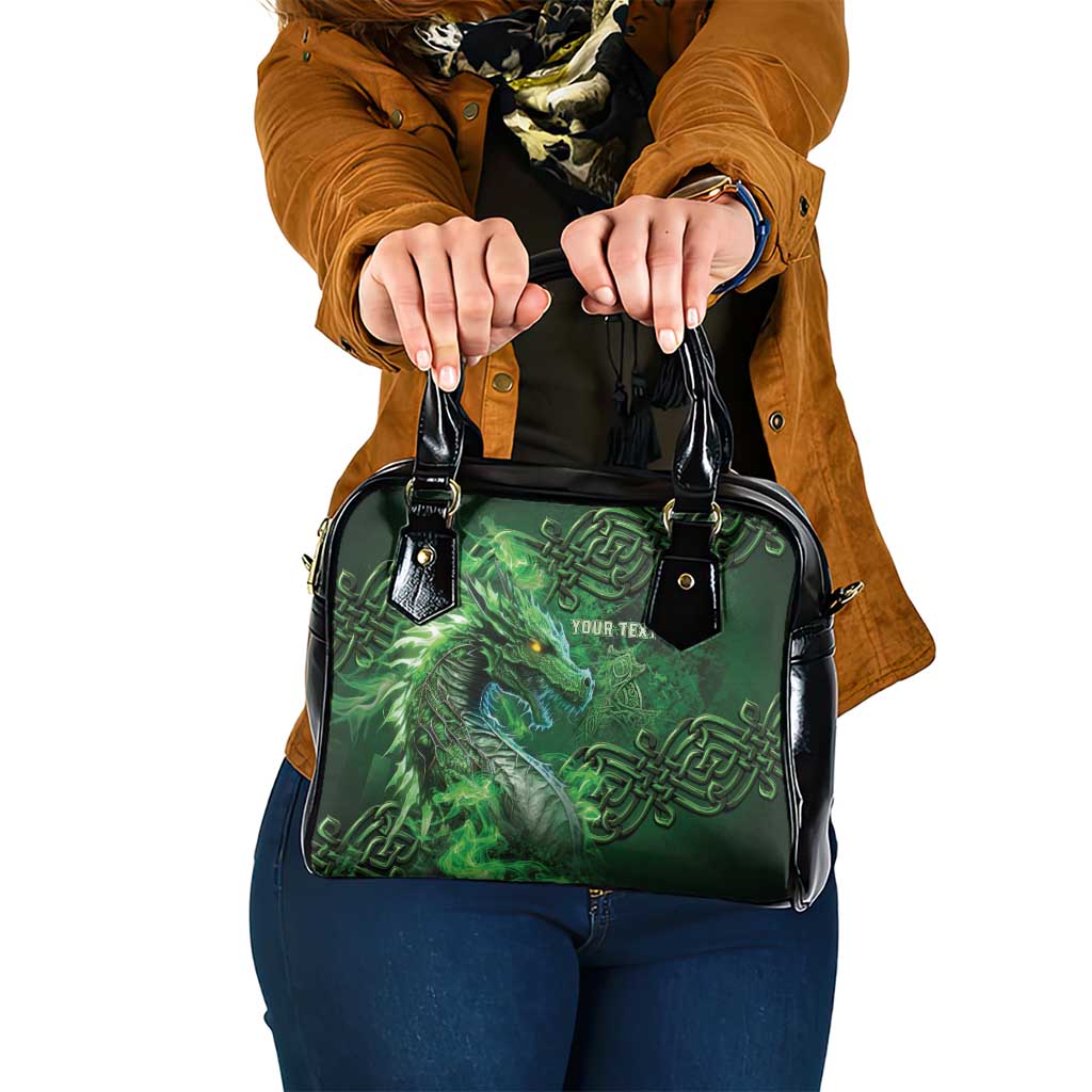 Personalized Ireland Celtic Shoulder Handbag Irish Roots Dragon Soul - Wonder Print Shop