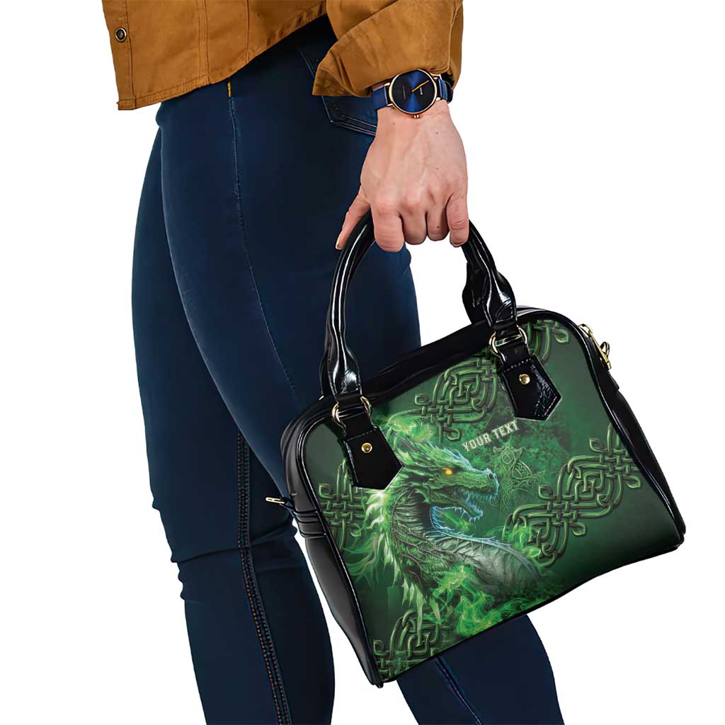 Personalized Ireland Celtic Shoulder Handbag Irish Roots Dragon Soul - Wonder Print Shop