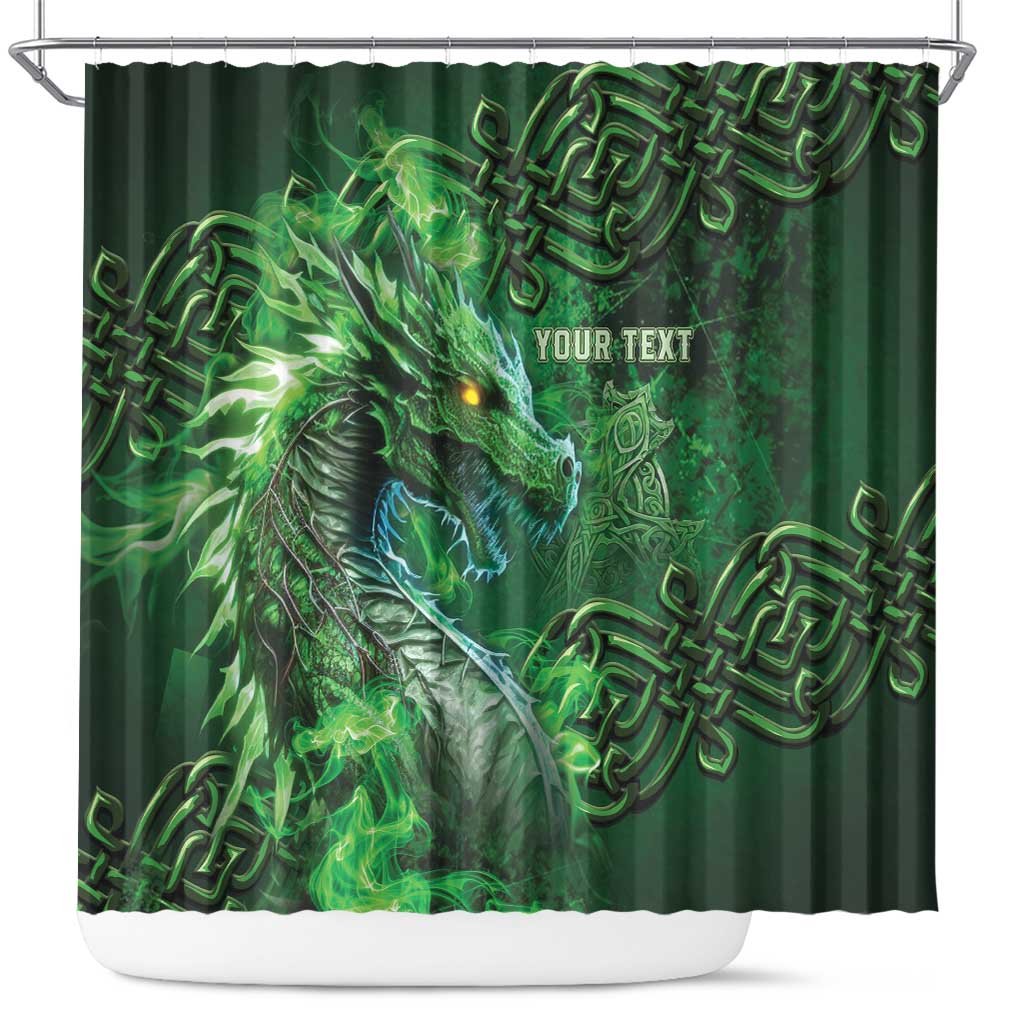 Personalized Ireland Celtic Shower Curtain Irish Roots Dragon Soul - Wonder Print Shop