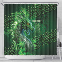 Personalized Ireland Celtic Shower Curtain Irish Roots Dragon Soul - Wonder Print Shop