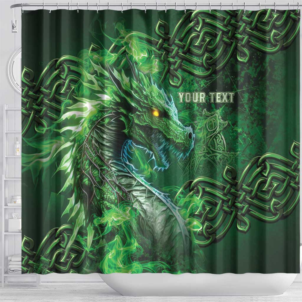 Personalized Ireland Celtic Shower Curtain Irish Roots Dragon Soul - Wonder Print Shop