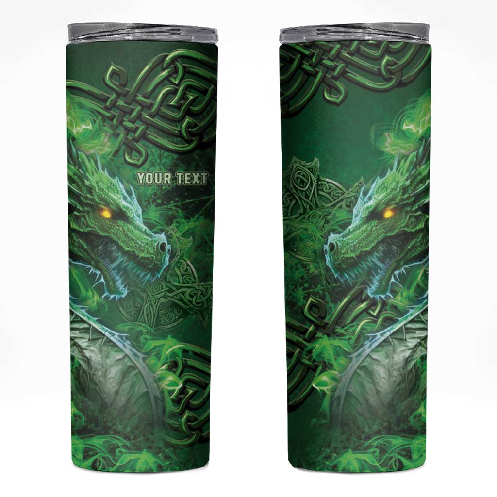 Personalized Ireland Celtic Skinny Tumbler Irish Roots Dragon Soul - Wonder Print Shop
