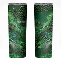 Personalized Ireland Celtic Skinny Tumbler Irish Roots Dragon Soul - Wonder Print Shop