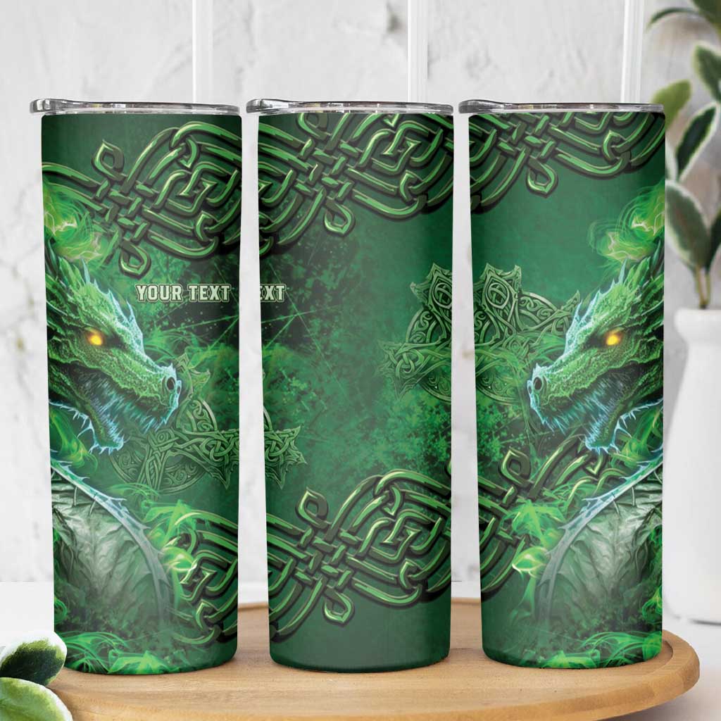 Personalized Ireland Celtic Skinny Tumbler Irish Roots Dragon Soul - Wonder Print Shop