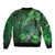 Personalized Ireland Celtic Sleeve Zip Bomber Jacket Irish Roots Dragon Soul - Wonder Print Shop