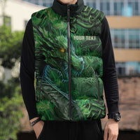 Personalized Ireland Celtic Sleeveless Puffer Jacket Irish Roots Dragon Soul - Wonder Print Shop