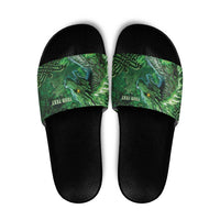 Personalized Ireland Celtic Slide Sandals Irish Roots Dragon Soul - Wonder Print Shop