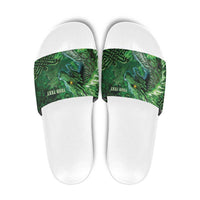Personalized Ireland Celtic Slide Sandals Irish Roots Dragon Soul - Wonder Print Shop