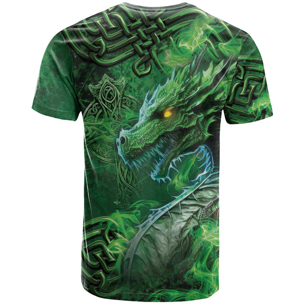 Personalized Ireland Celtic T Shirt Irish Roots Dragon Soul - Wonder Print Shop