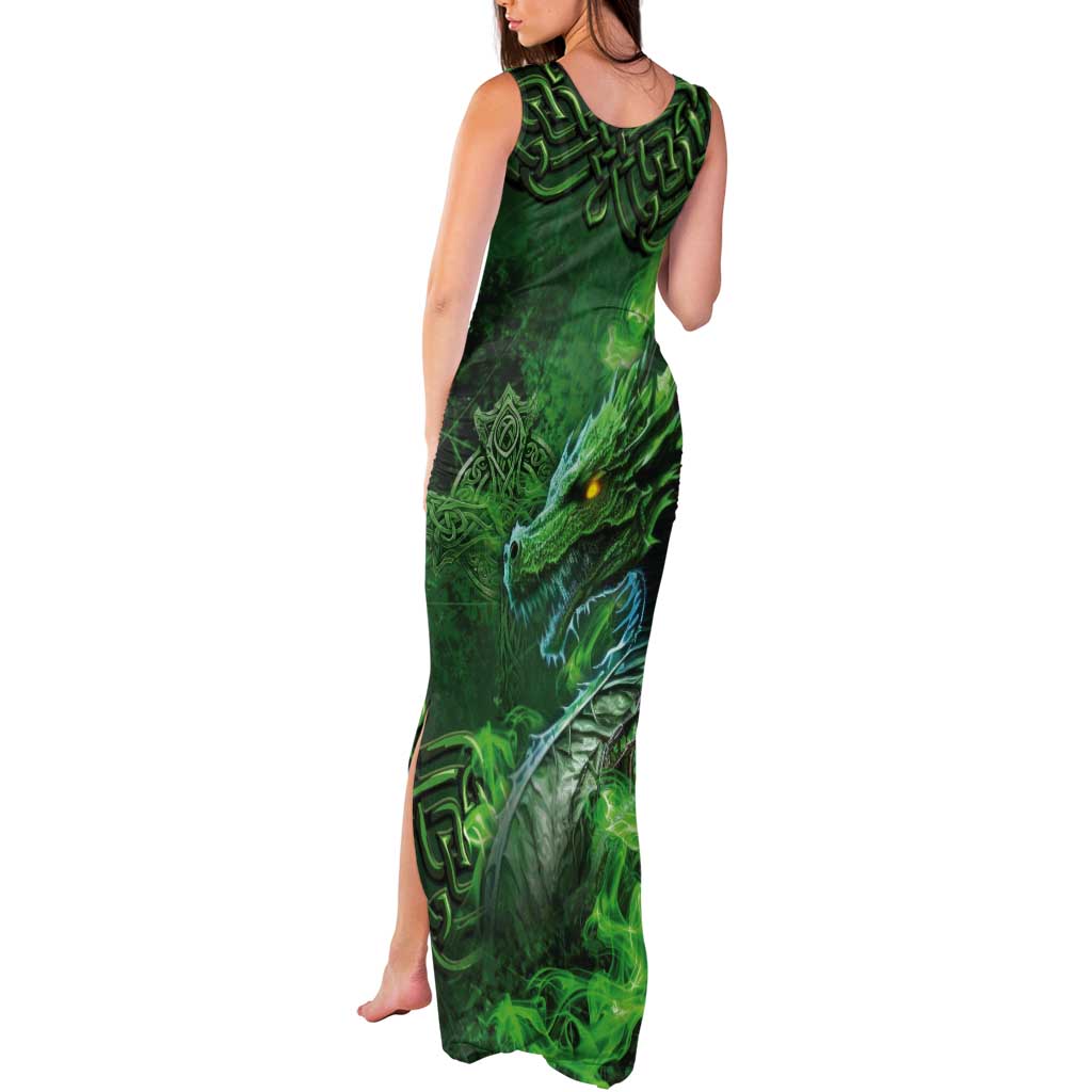Personalized Ireland Celtic Tank Maxi Dress Irish Roots Dragon Soul - Wonder Print Shop