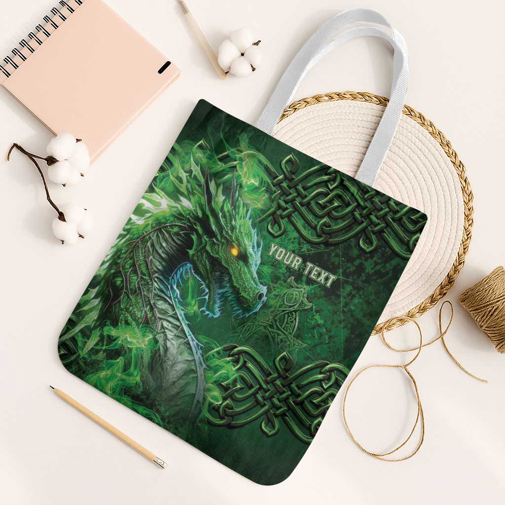 Personalized Ireland Celtic Tote Bag Irish Roots Dragon Soul - Wonder Print Shop