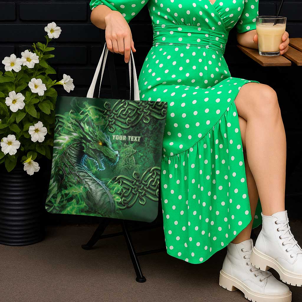 Personalized Ireland Celtic Tote Bag Irish Roots Dragon Soul - Wonder Print Shop