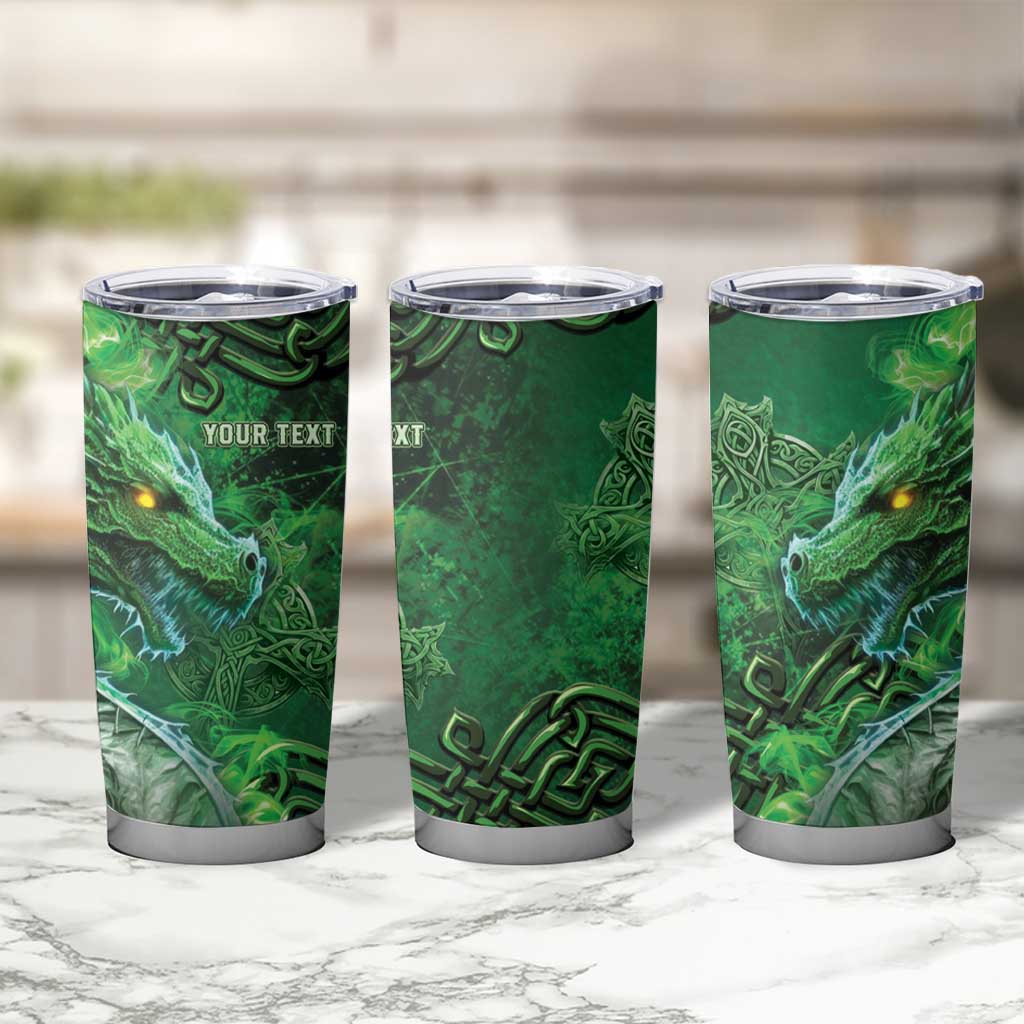 Personalized Ireland Celtic Tumbler Cup Irish Roots Dragon Soul - Wonder Print Shop