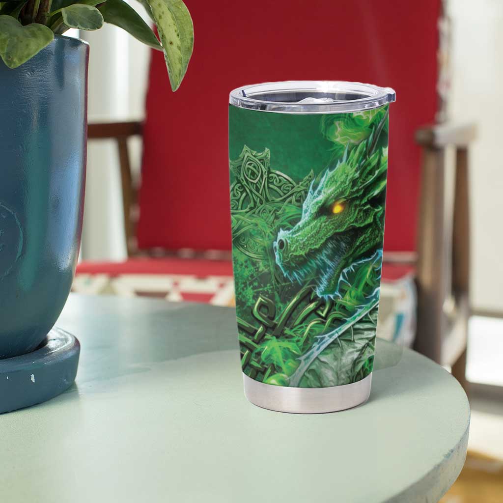 Personalized Ireland Celtic Tumbler Cup Irish Roots Dragon Soul - Wonder Print Shop