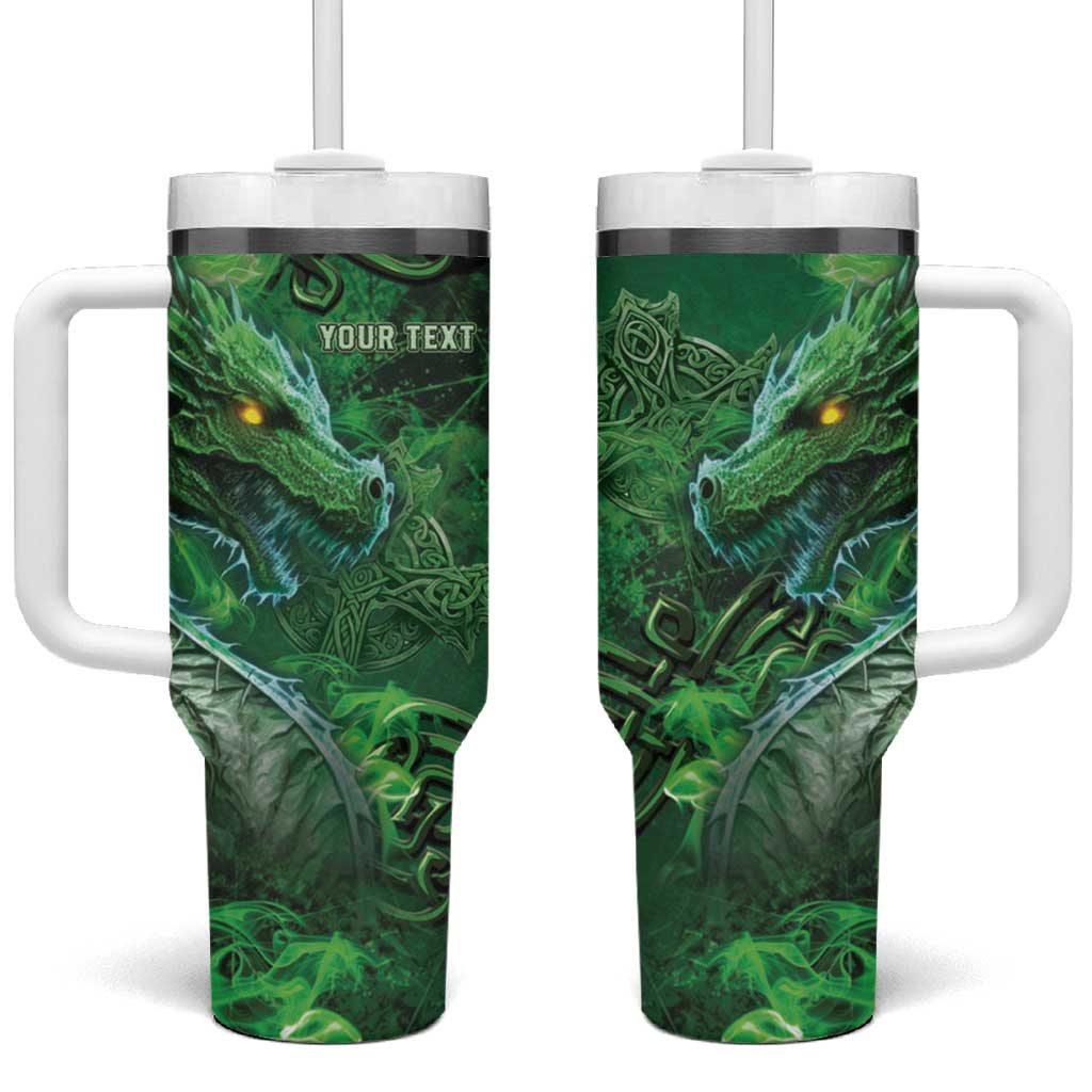 Personalized Ireland Celtic Tumbler With Handle Irish Roots Dragon Soul - Wonder Print Shop