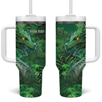 Personalized Ireland Celtic Tumbler With Handle Irish Roots Dragon Soul - Wonder Print Shop