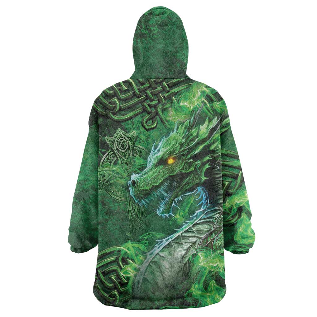 Personalized Ireland Celtic Wearable Blanket Hoodie Irish Roots Dragon Soul - Wonder Print Shop