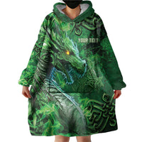 Personalized Ireland Celtic Wearable Blanket Hoodie Irish Roots Dragon Soul - Wonder Print Shop
