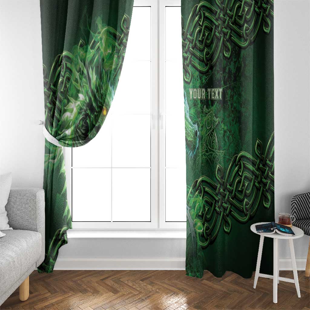 Personalized Ireland Celtic Window Curtain Irish Roots Dragon Soul - Wonder Print Shop
