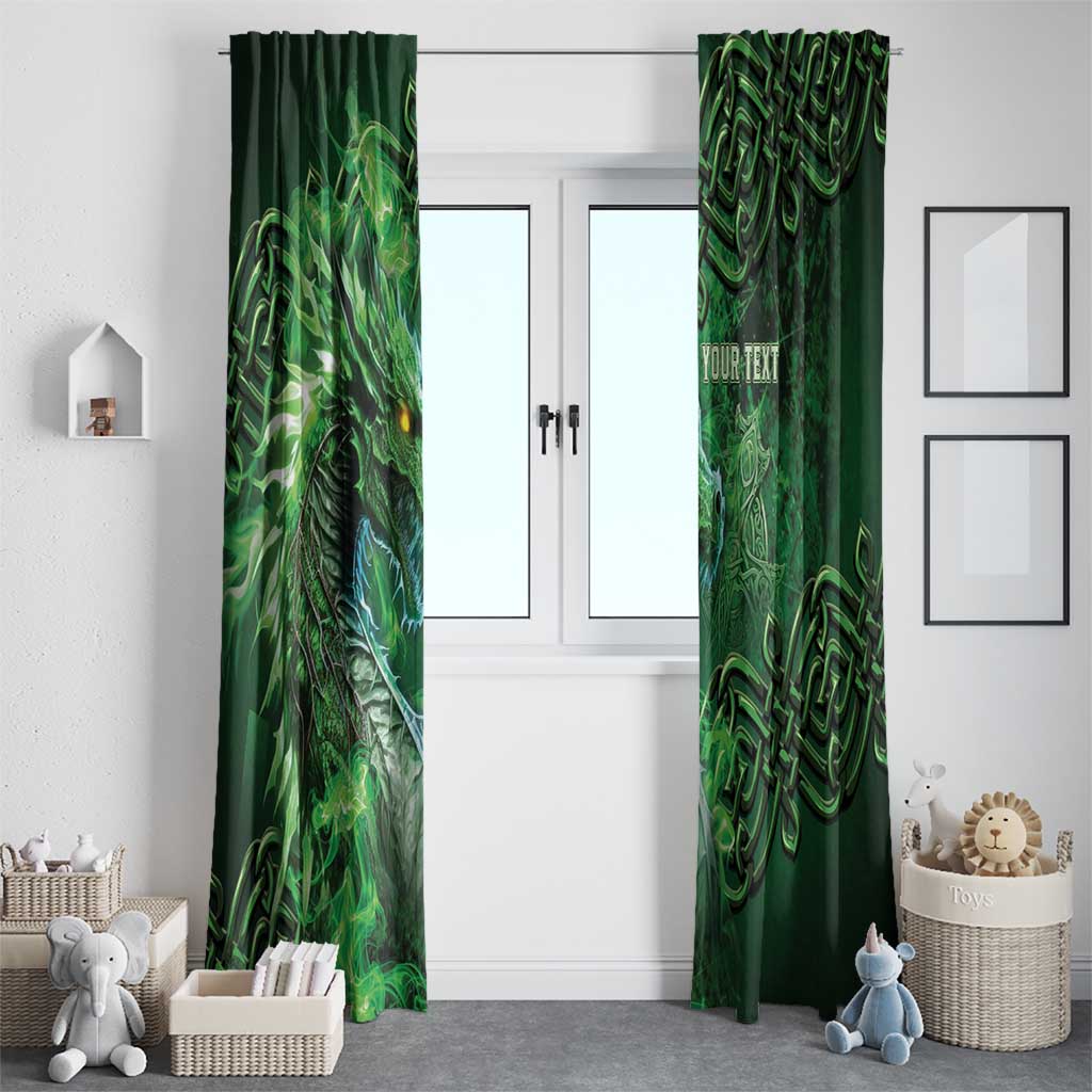 Personalized Ireland Celtic Window Curtain Irish Roots Dragon Soul - Wonder Print Shop