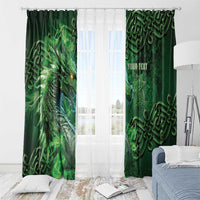 Personalized Ireland Celtic Window Curtain Irish Roots Dragon Soul - Wonder Print Shop