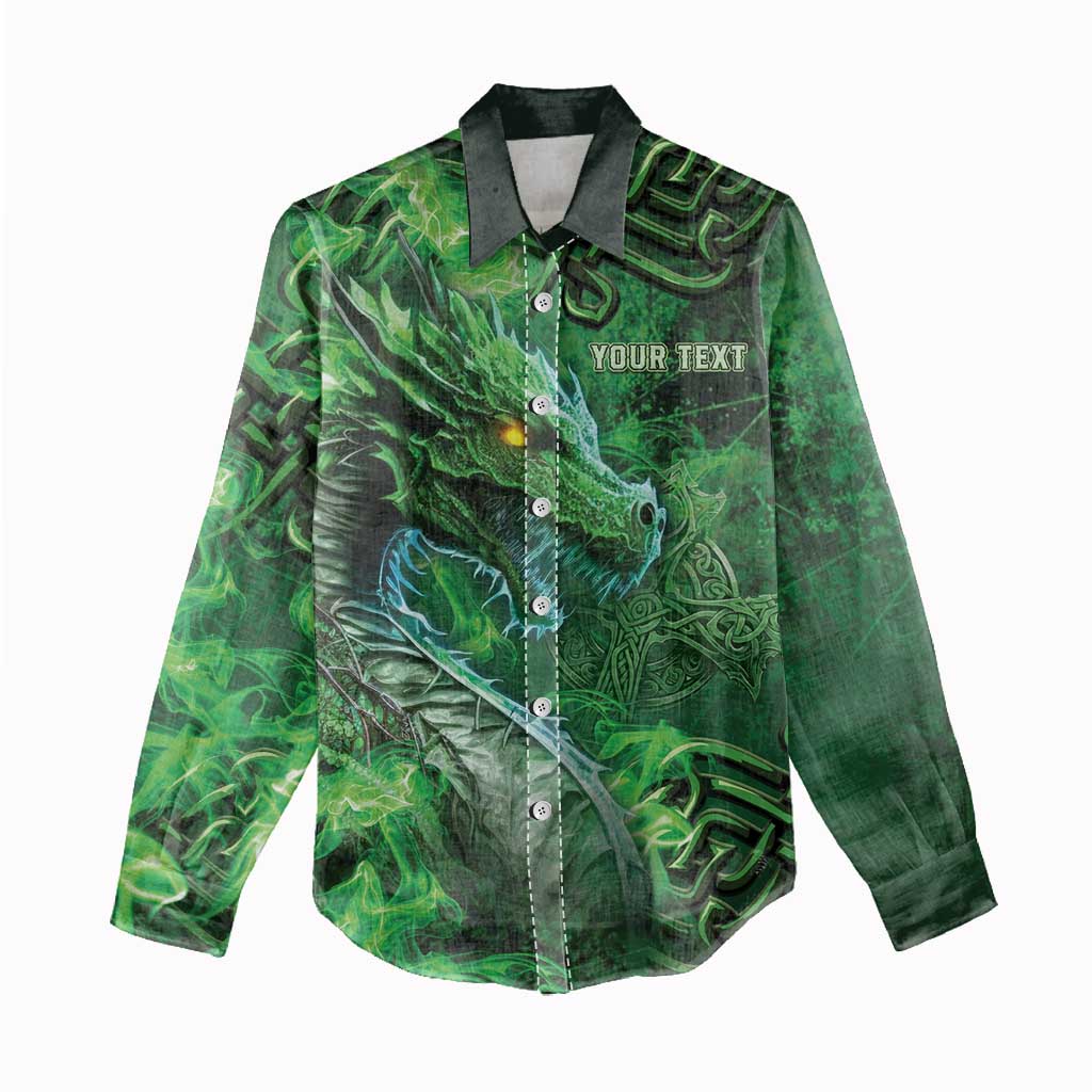 Personalized Ireland Celtic Women Casual Shirt Irish Roots Dragon Soul - Wonder Print Shop