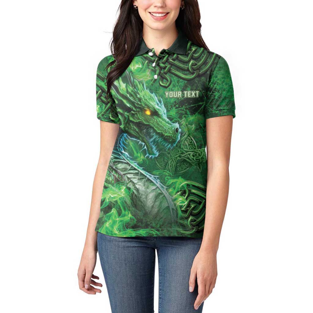 Personalized Ireland Celtic Women Polo Shirt Irish Roots Dragon Soul - Wonder Print Shop