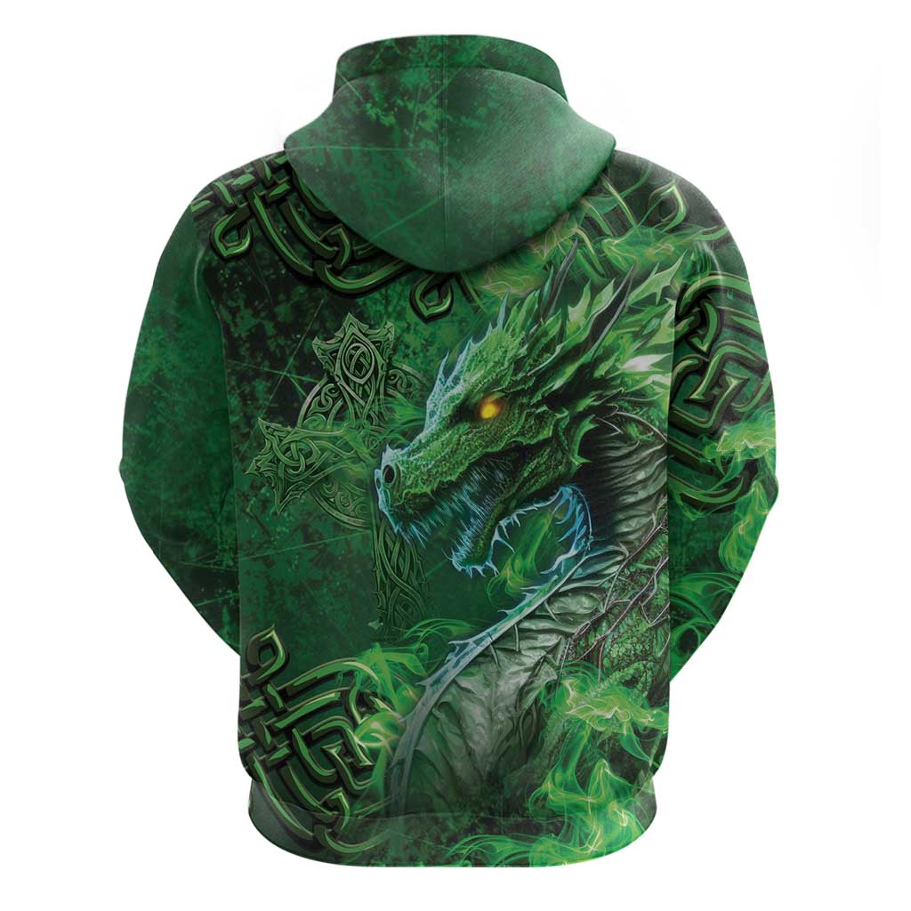Personalized Ireland Celtic Zip Hoodie Irish Roots Dragon Soul - Wonder Print Shop