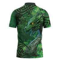 Personalized Ireland Celtic Zipper Polo Shirt Irish Roots Dragon Soul - Wonder Print Shop