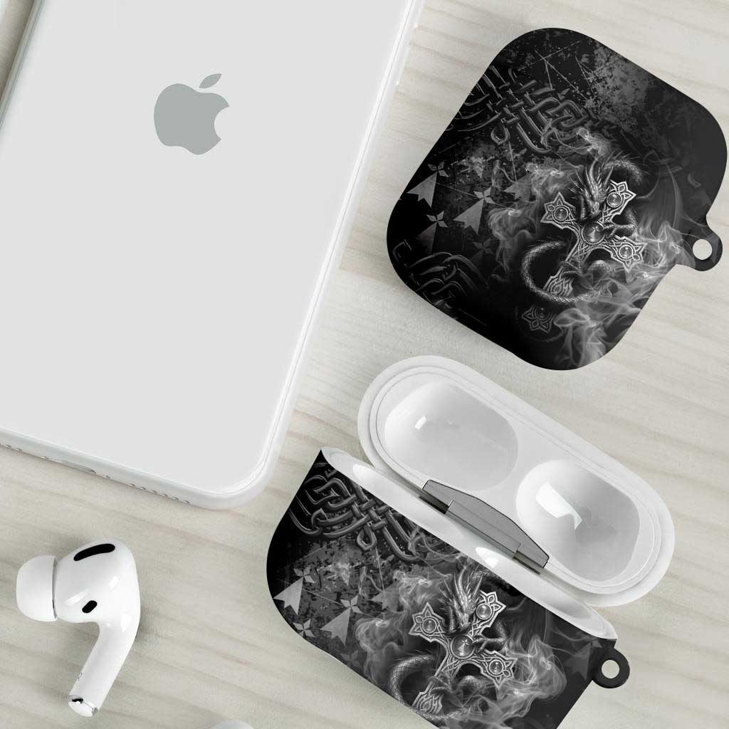 Brittany Celtic Cross AirPods Case Fantasy Celtic Dragon - Wonder Print Shop