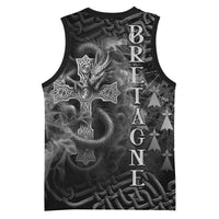 Brittany Celtic Cross Basketball Jersey Fantasy Celtic Dragon - Wonder Print Shop