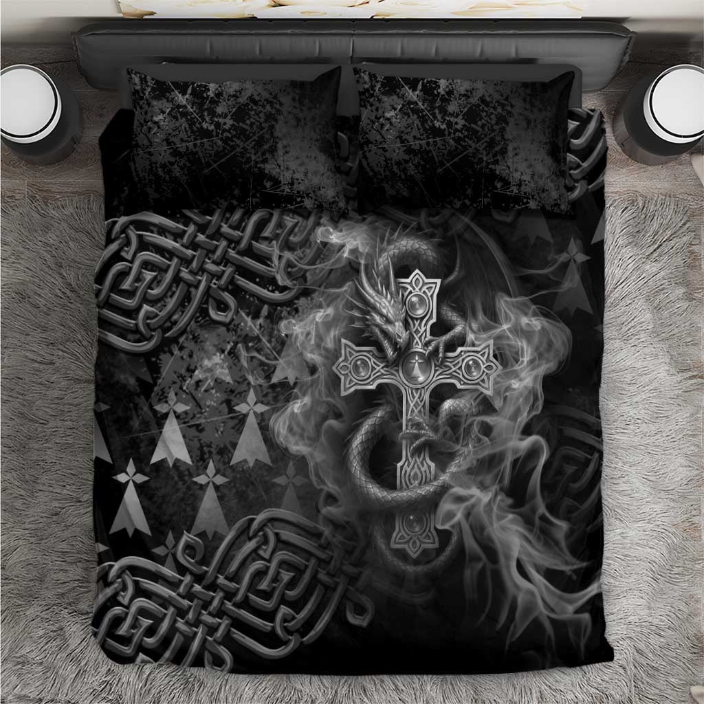 Brittany Celtic Cross Bedding Set Fantasy Celtic Dragon - Wonder Print Shop