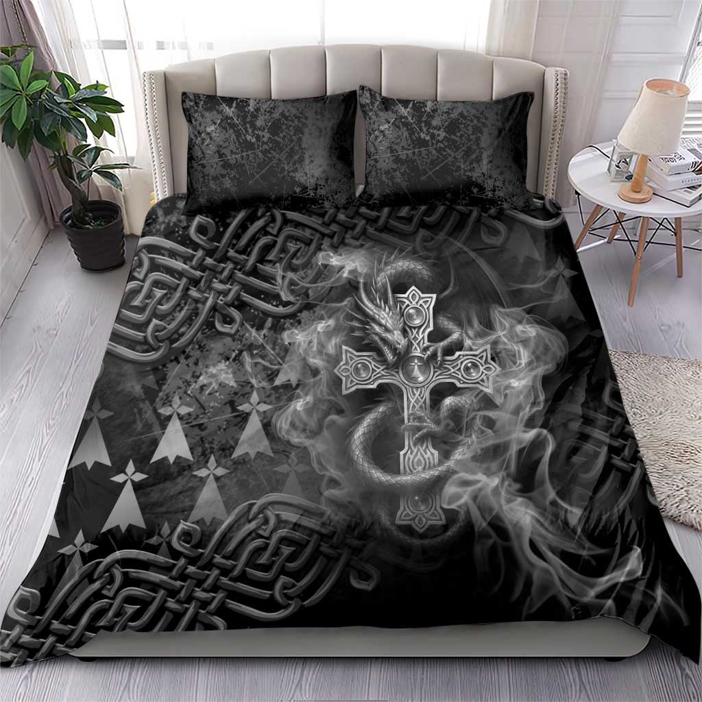 Brittany Celtic Cross Bedding Set Fantasy Celtic Dragon - Wonder Print Shop